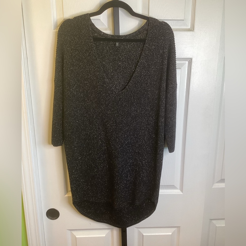 SALE - Express Black Metallic Knit Sweater, size Medium